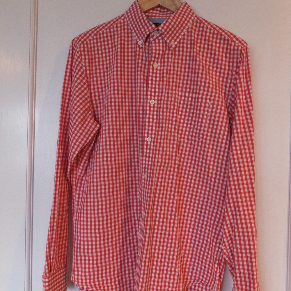 Banana Republic M slim Red White Checked